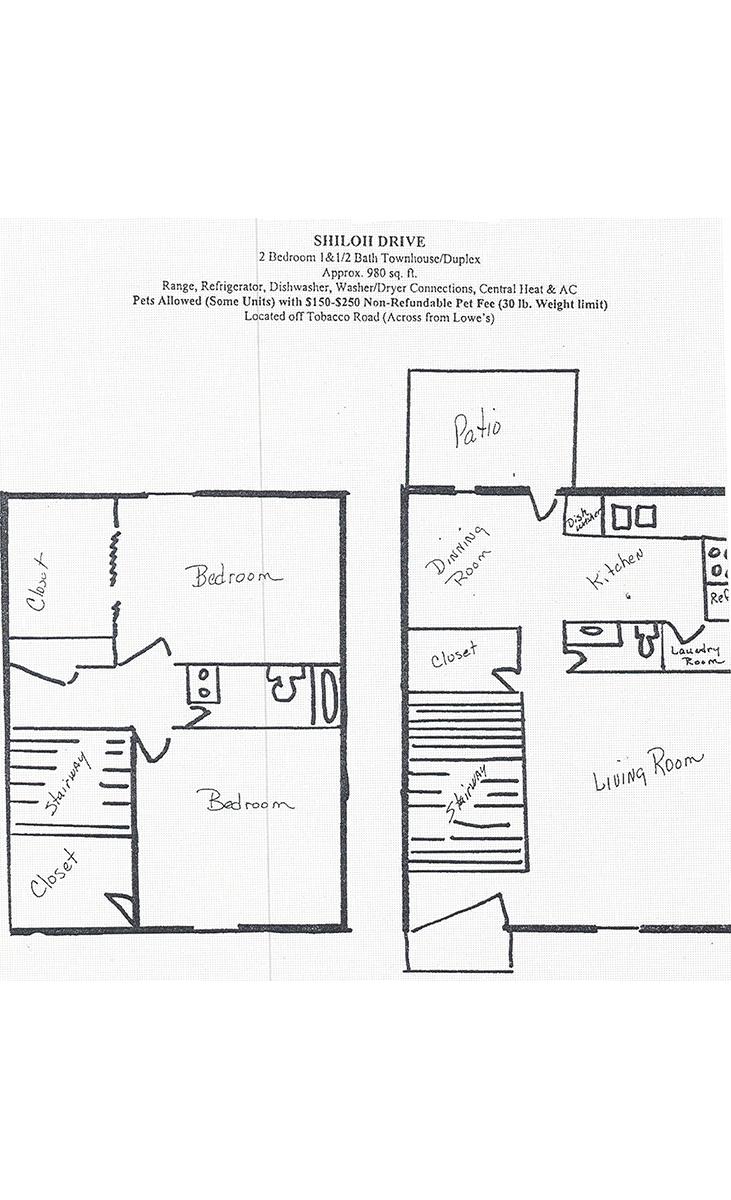 CD Property Management of NC, LLC shiloh drive - 2 br, 1.5 ba